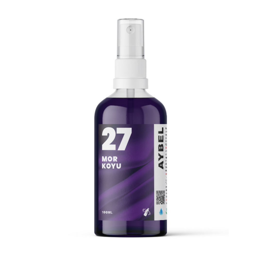 Mørkelilla tekstilfarvespray