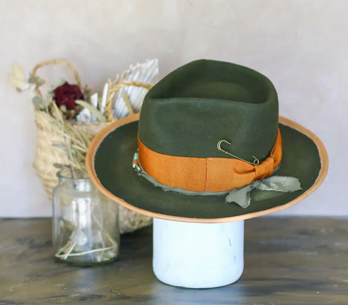 Green Dyed Hat Forestiere