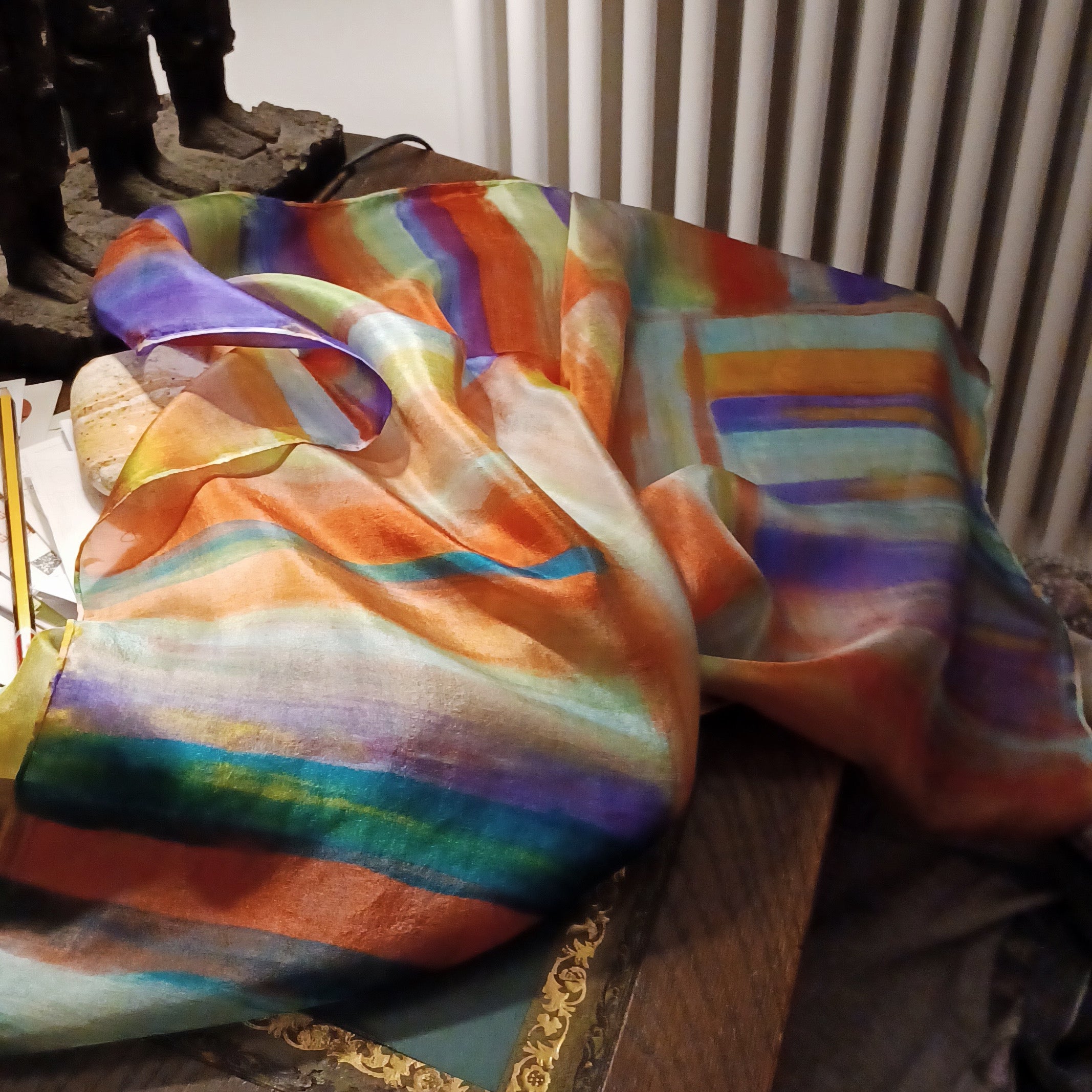 Slik cloth dye